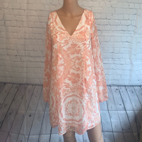 Tops - Light Orange & White Long Sleeve top size XXS